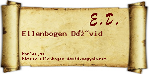 Ellenbogen Dávid névjegykártya