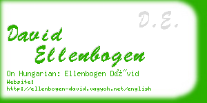 david ellenbogen business card